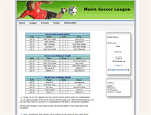 Tablet Screenshot of marinsoccer.com